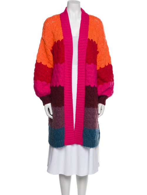 Farm Rio Striped Open Front Sweater