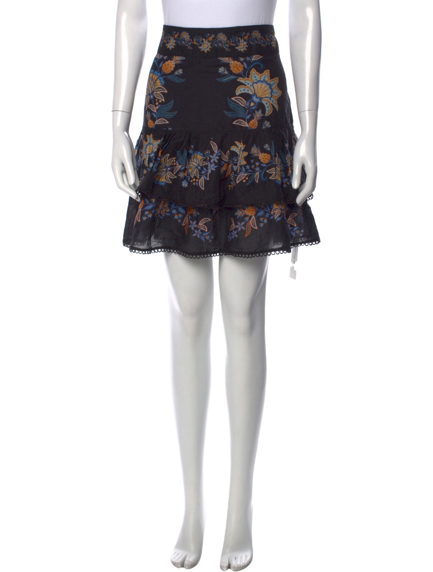 Farm Rio Floral Print Mini Skirt w/ Tags