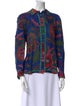 Farm Rio Printed Long Sleeve Button-Up Top
