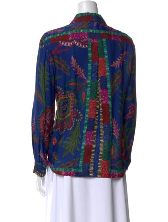Farm Rio Printed Long Sleeve Button-Up Top