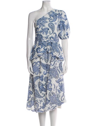 Farm Rio Paisley Print Midi Length Dress