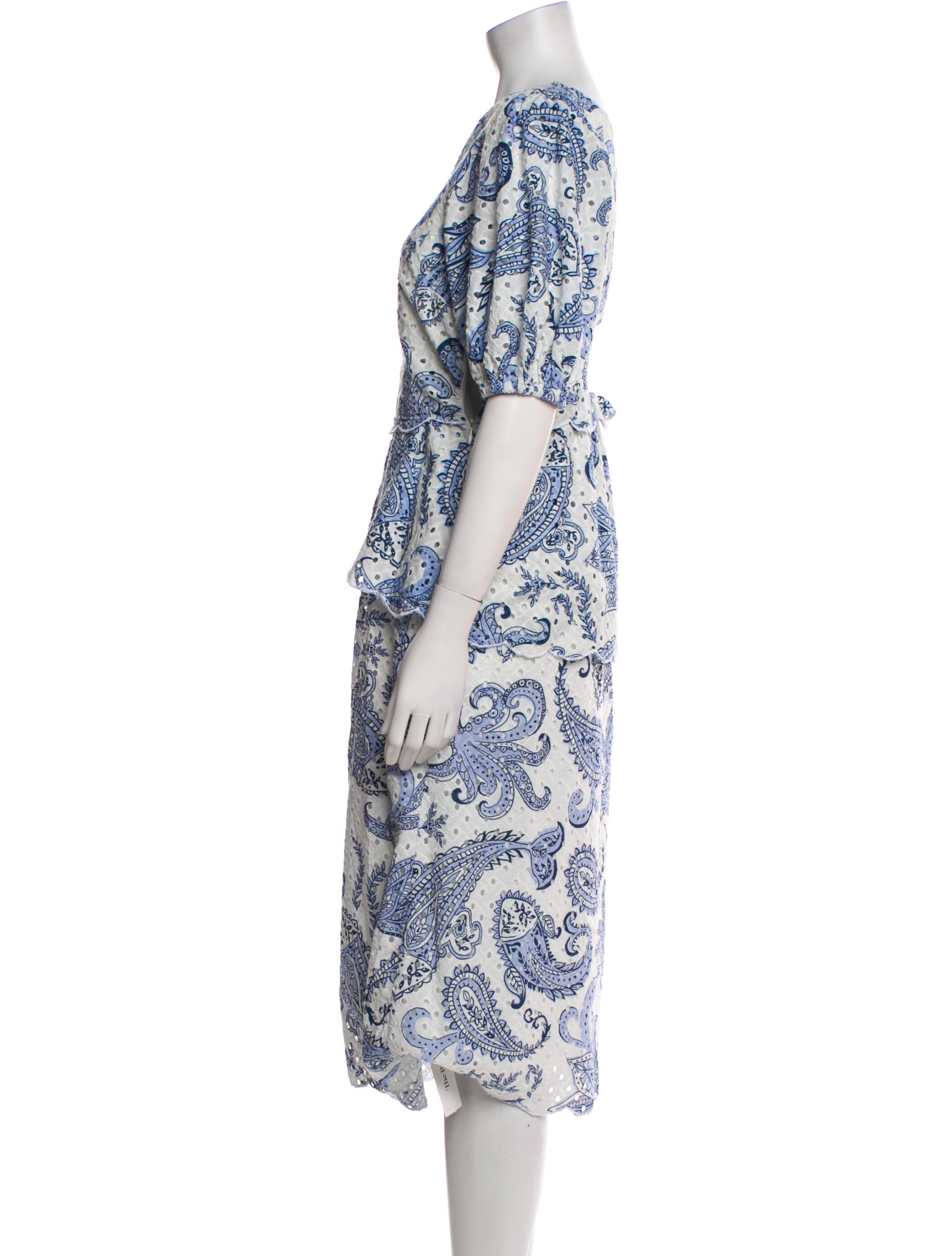 Farm Rio Paisley Print Midi Length Dress