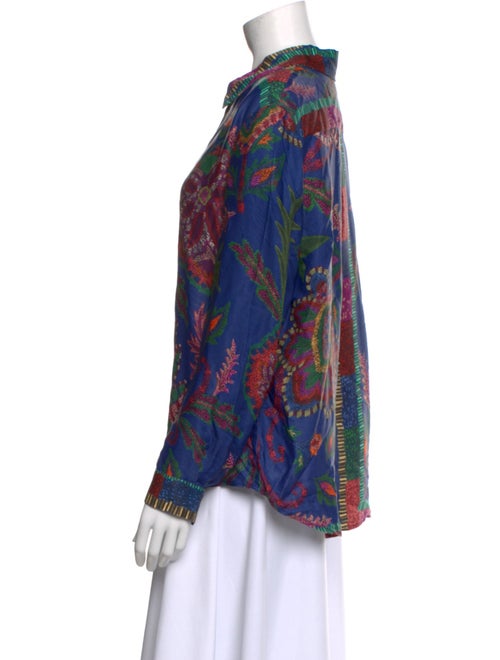 Farm Rio Printed Long Sleeve Button-Up Top