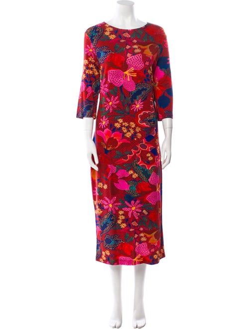 Farm Rio Floral Print Midi Length Dress