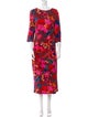Farm Rio Floral Print Midi Length Dress