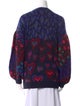 Farm Rio Printed Plunge Neckline Sweater