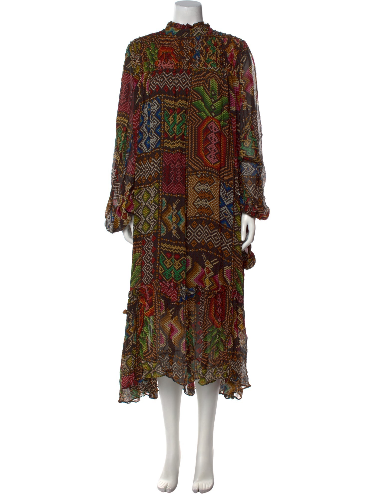 Farm Rio Printed Midi Length Dress