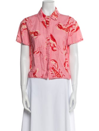 Farm Rio Linen Printed Button-Up Top