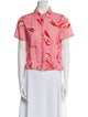 Farm Rio Linen Printed Button-Up Top