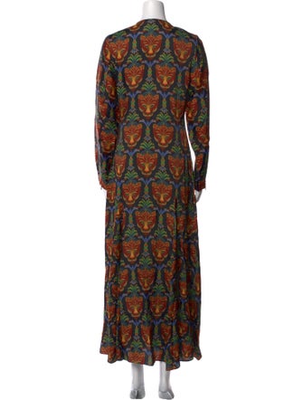 Farm Rio Paisley Print Long Dress