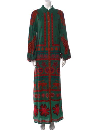 Farm Rio Printed Long Dress