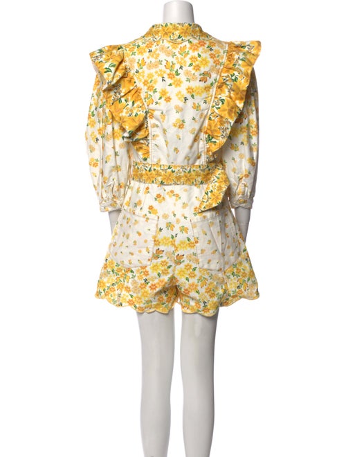 Farm Rio Floral Print V-Neck Romper