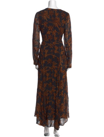 Farm Rio Floral Print Long Dress