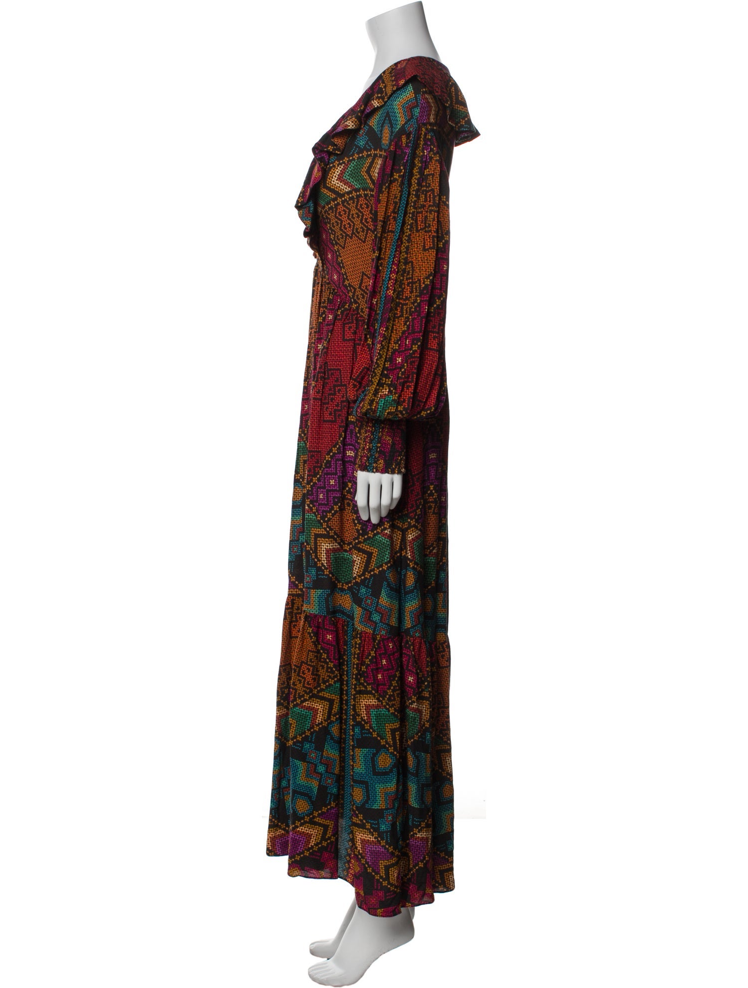 Farm Rio Paisley Print Long Dress