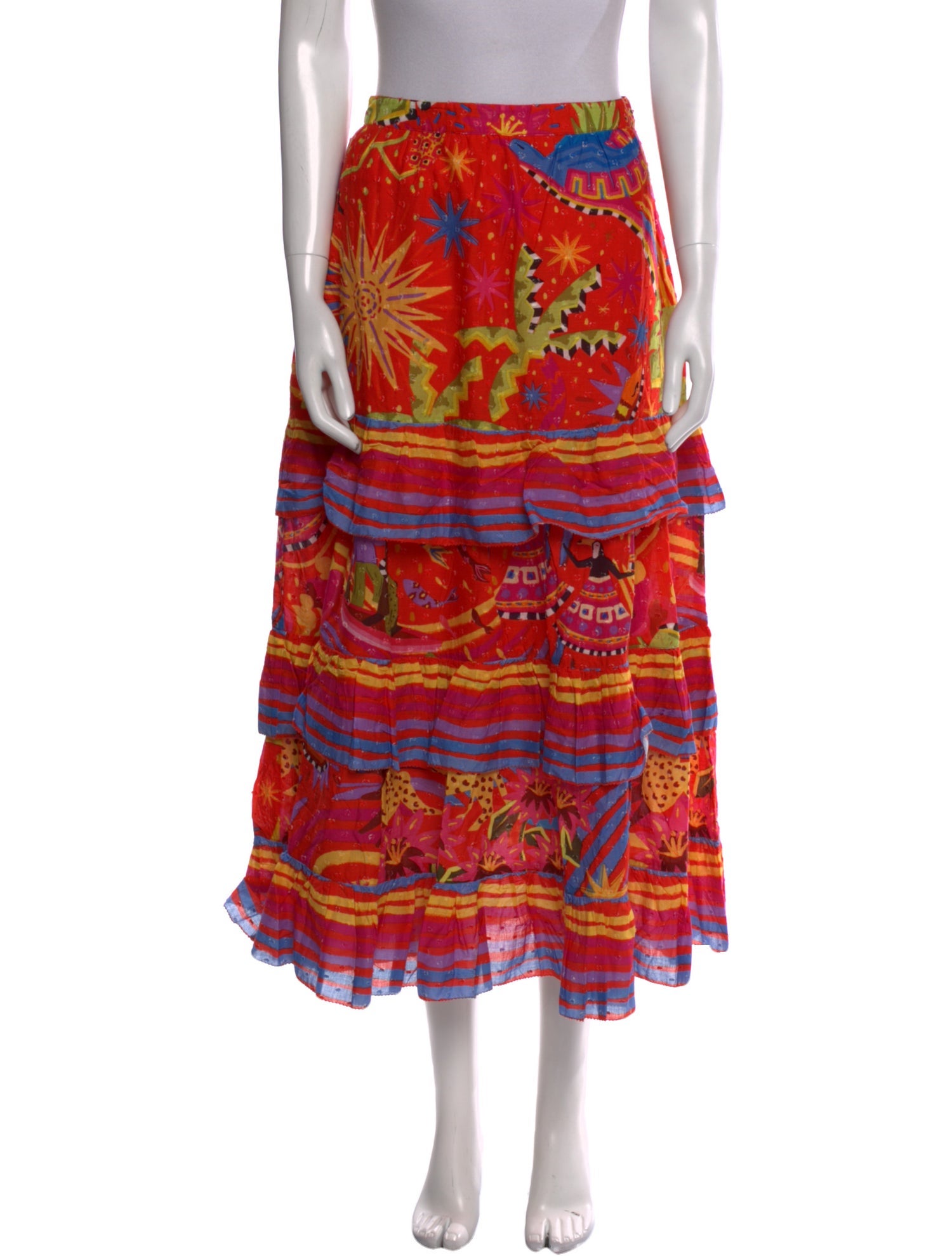 Farm Rio Printed Long Skirt