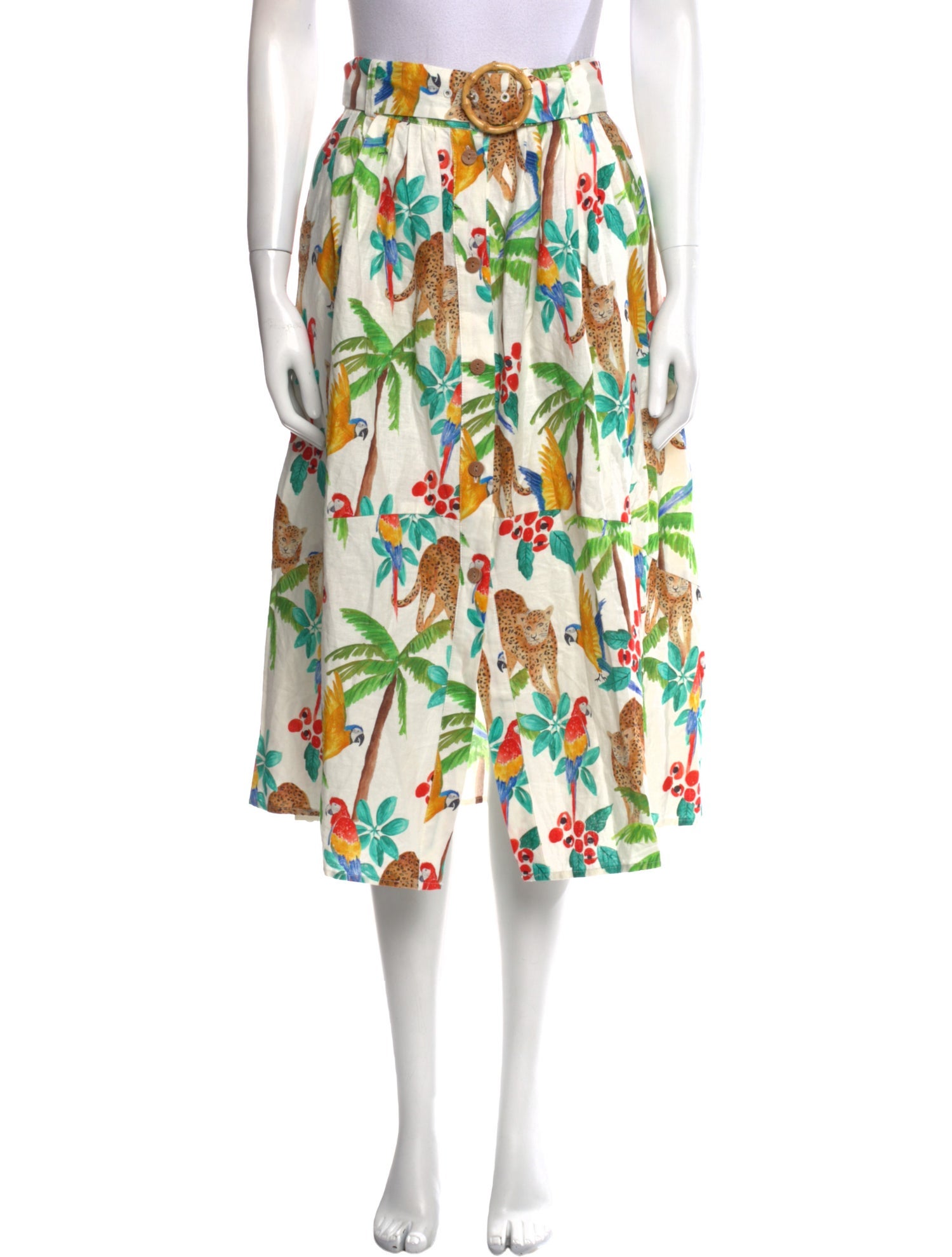 Farm Rio Floral Print Midi Length Skirt w/ Tags