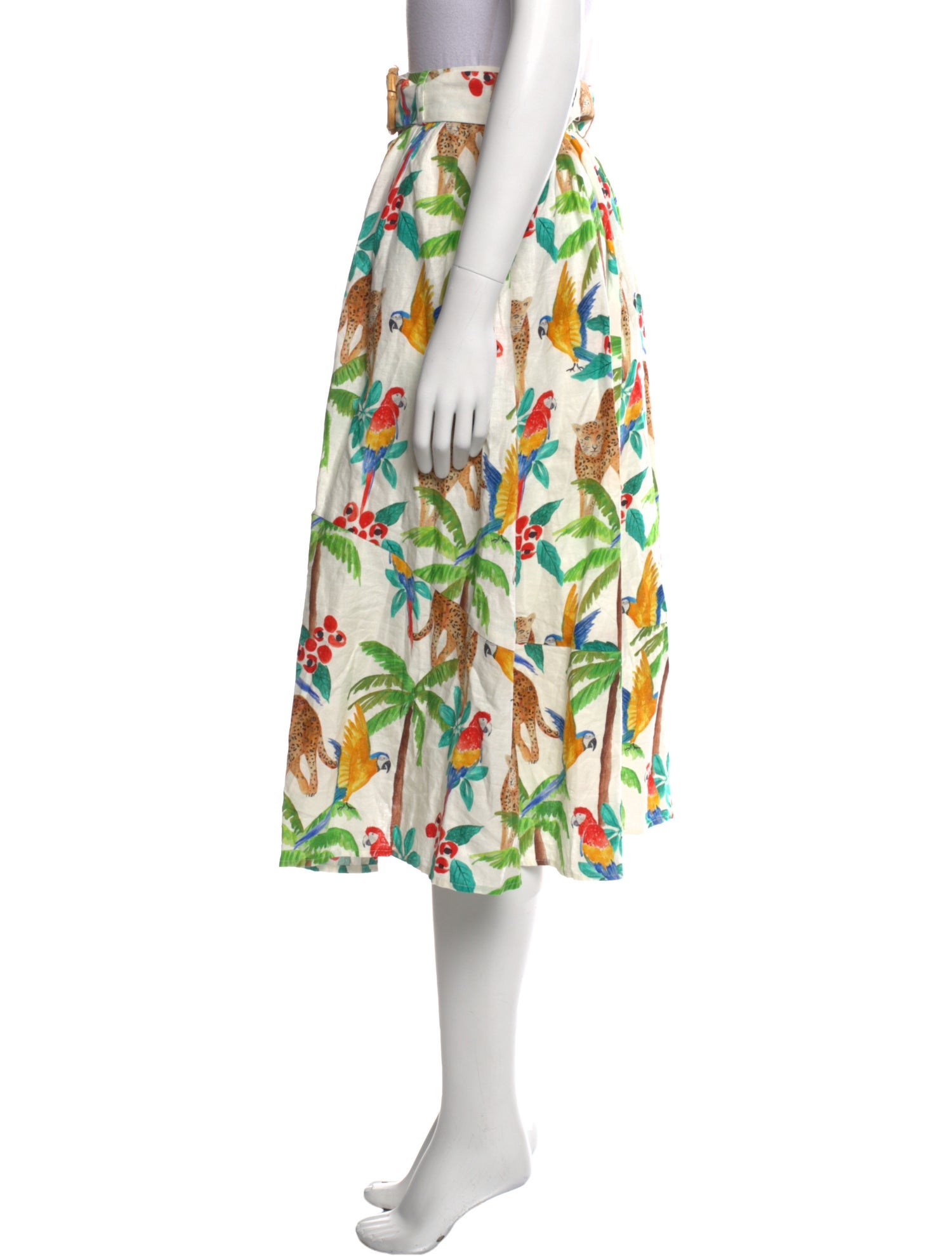 Farm Rio Floral Print Midi Length Skirt w/ Tags