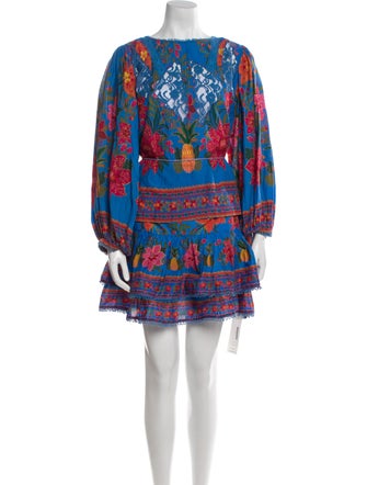 Farm Rio Floral Print Ruffle Embellishment Skirt Set