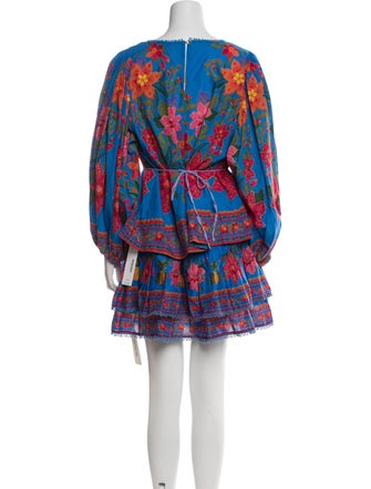 Farm Rio Floral Print Ruffle Embellishment Skirt Set