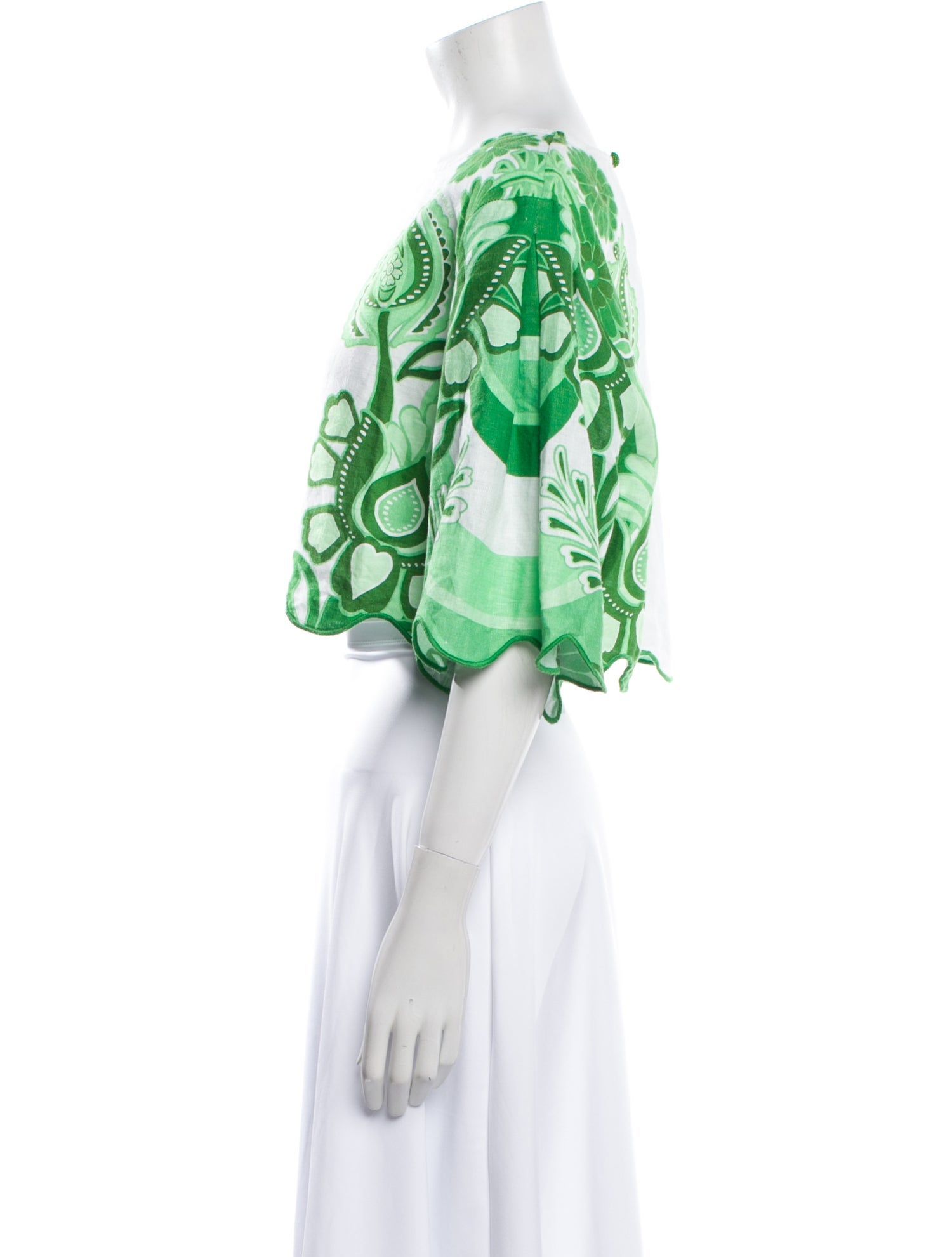 Farm Rio Linen Printed Crop Top