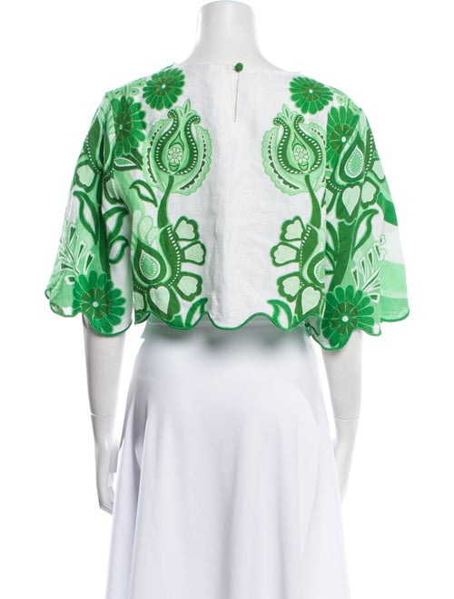 Farm Rio Linen Printed Crop Top