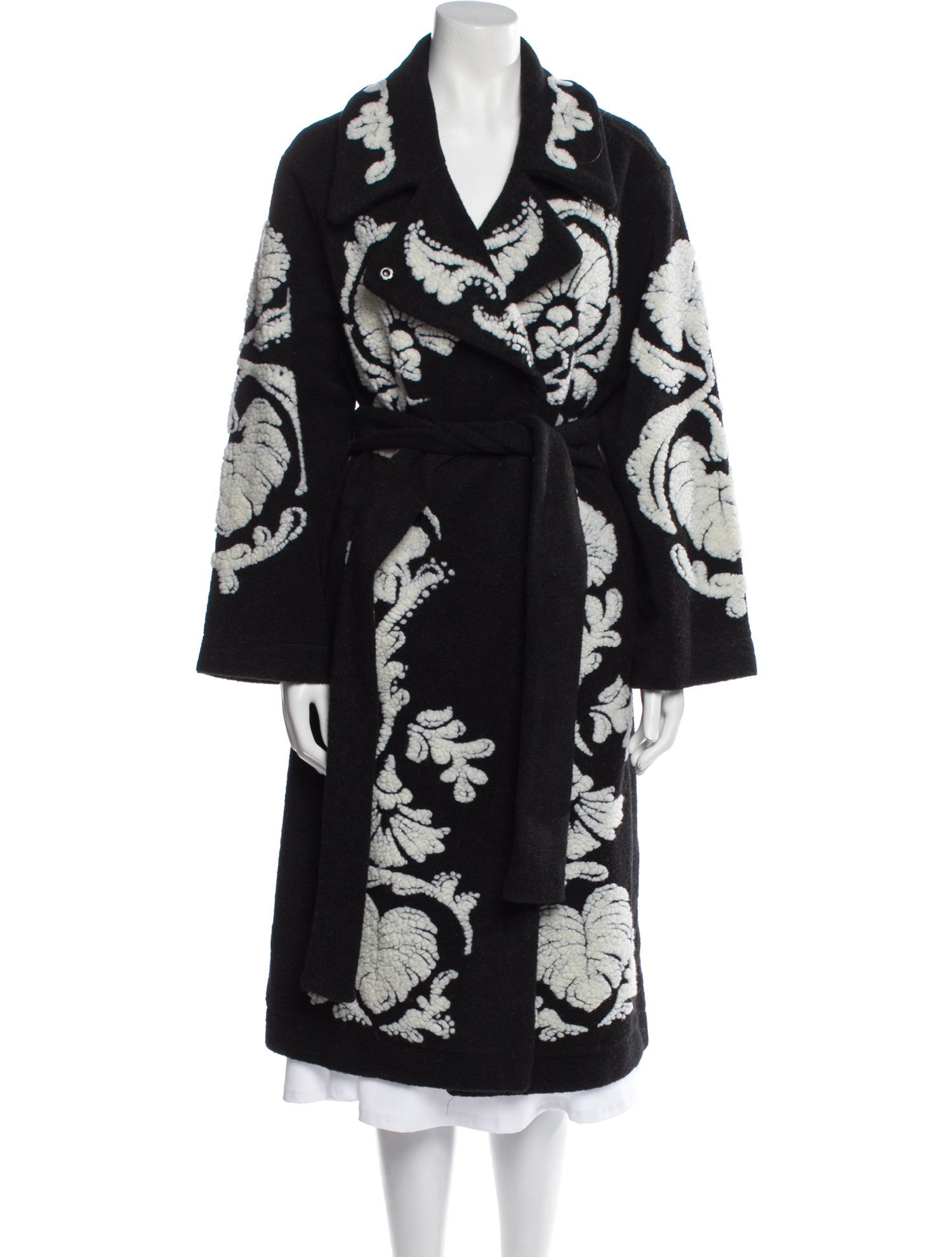 Farm Rio Floral Print Trench Coat