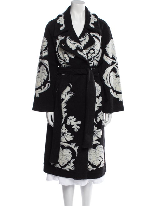 Farm Rio Floral Print Trench Coat