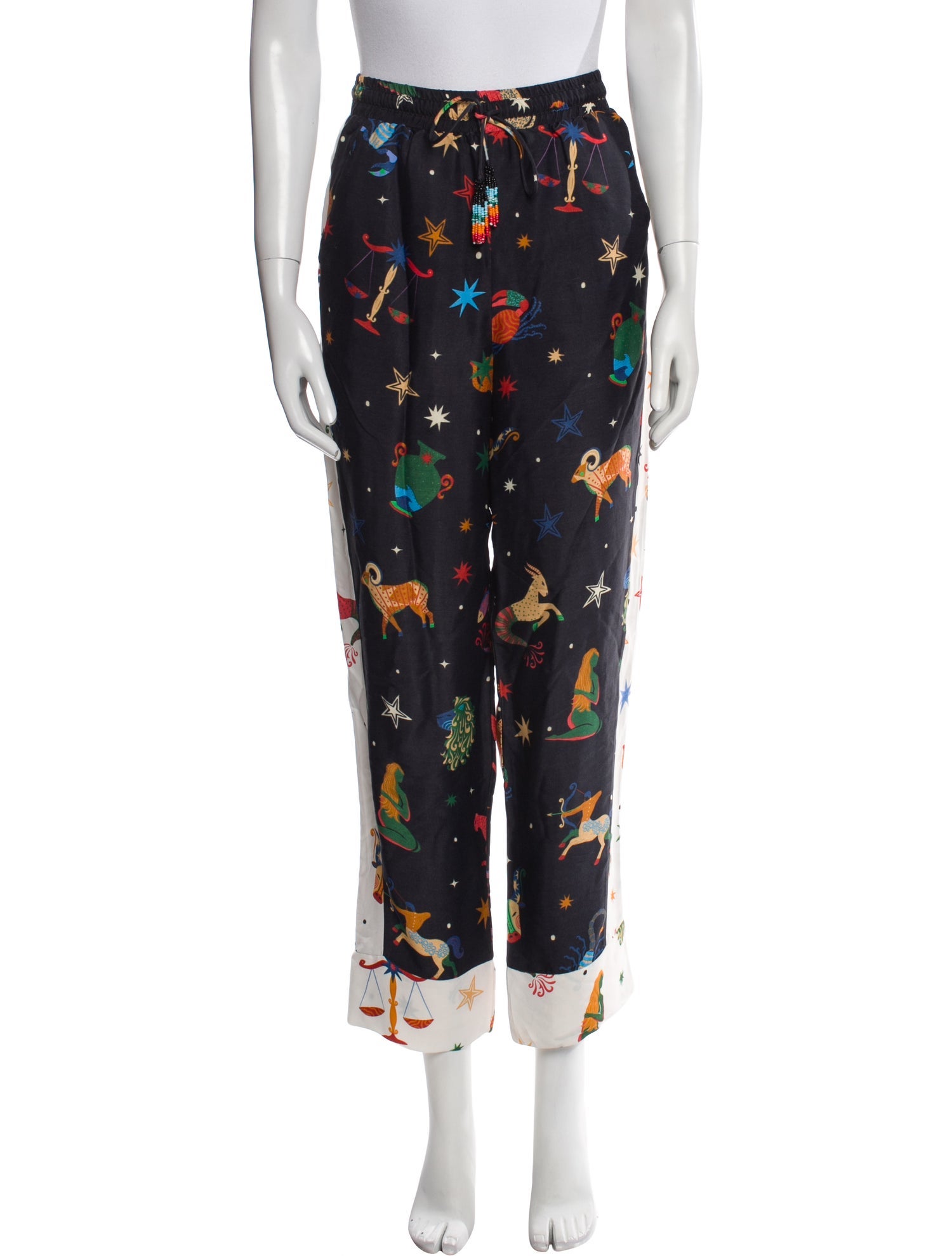 Farm Rio Printed Beaded Accents Sweatpants