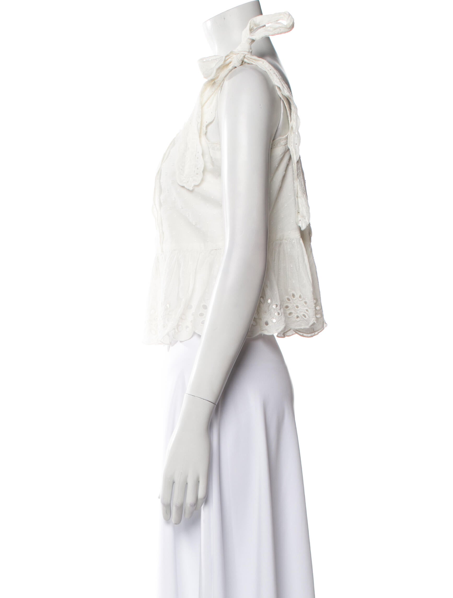 Farm Rio Square Neckline Sleeveless Crop Top