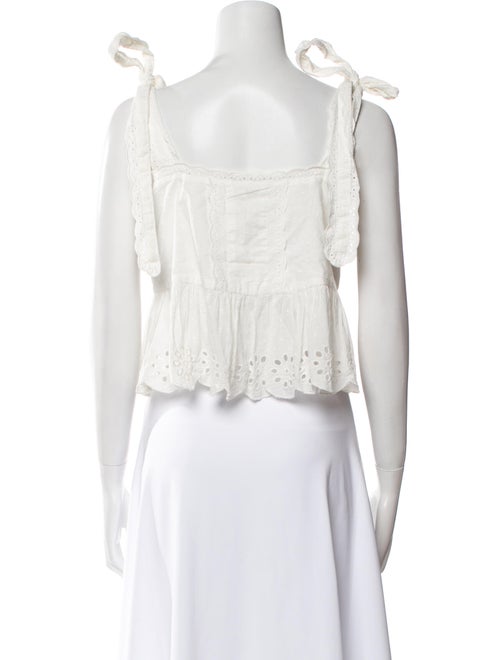 Farm Rio Square Neckline Sleeveless Crop Top