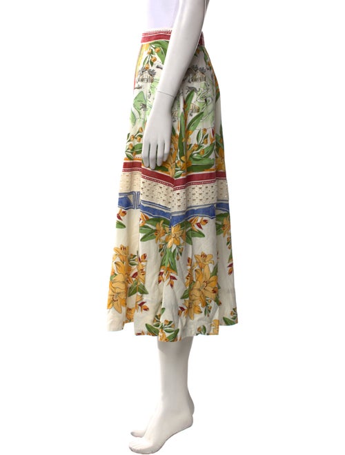 Farm Rio Linen Midi Length Skirt