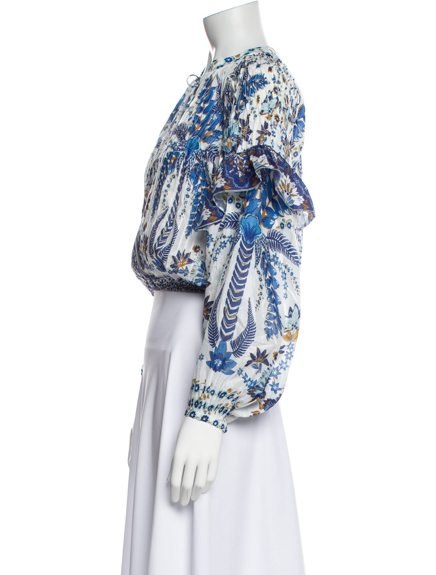 Farm Rio Printed Crew Neck Crop Top w/ Tags