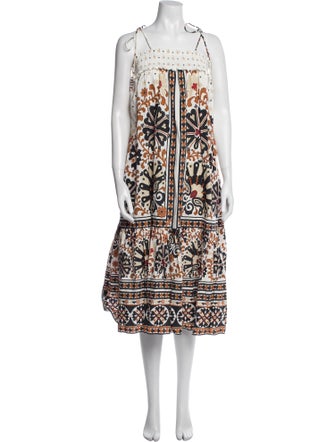 Farm Rio Printed Midi Length Dress