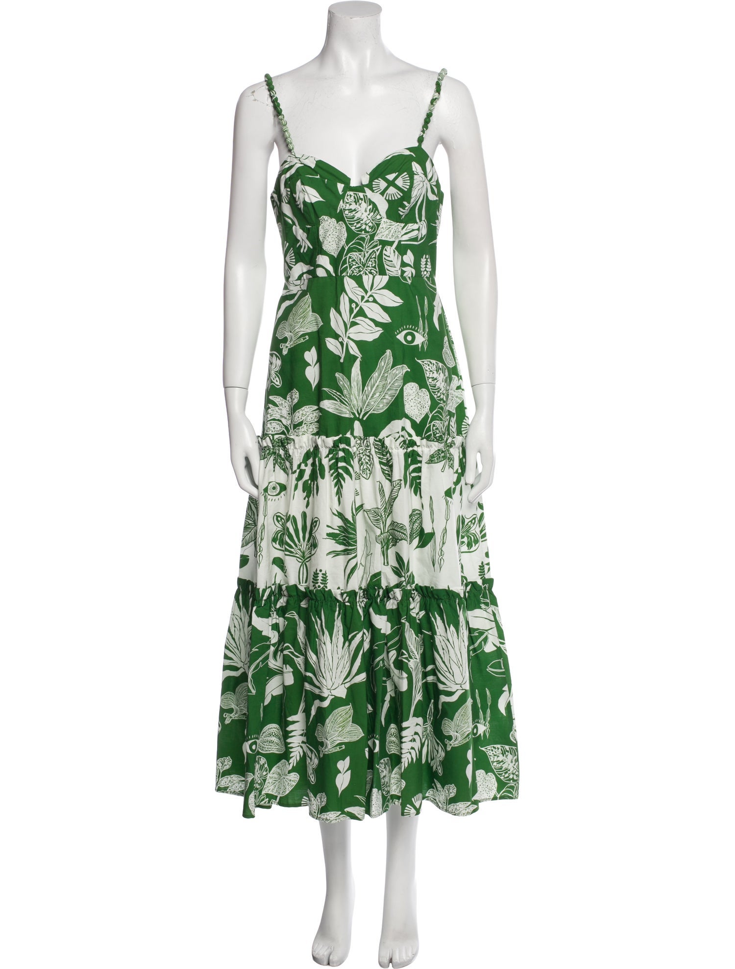 Farm Rio Floral Print Midi Length Dress