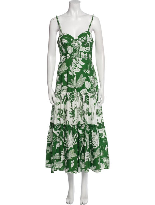 Farm Rio Floral Print Midi Length Dress