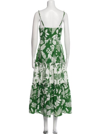 Farm Rio Floral Print Midi Length Dress