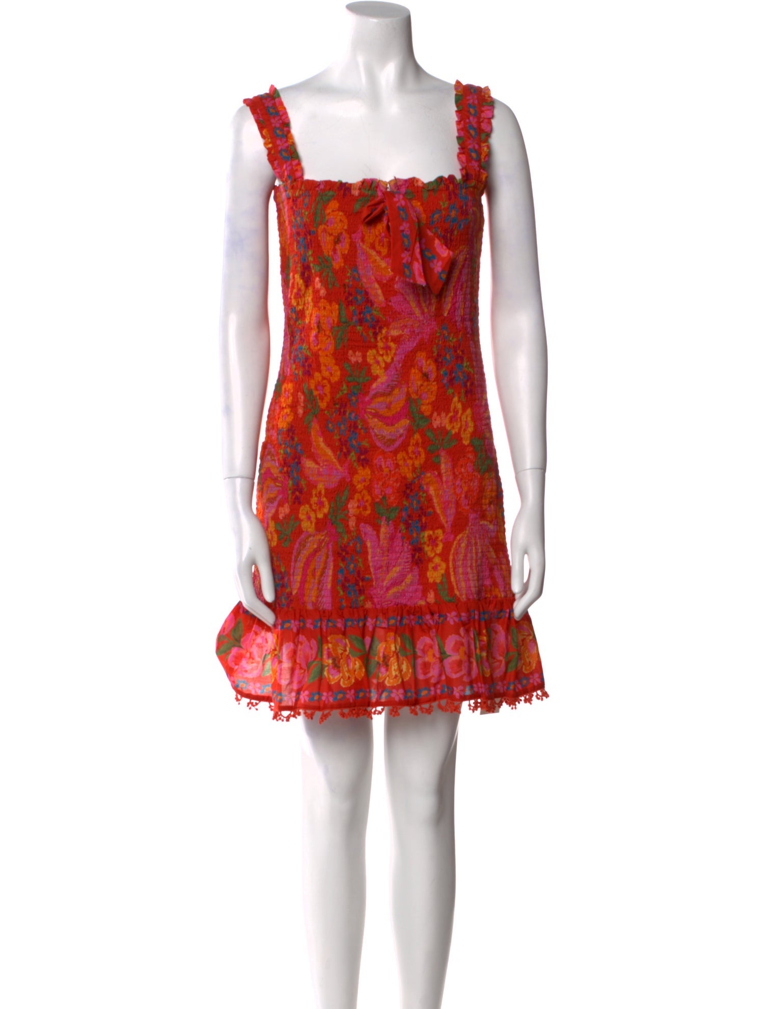 Farm Rio Floral Print Mini Dress