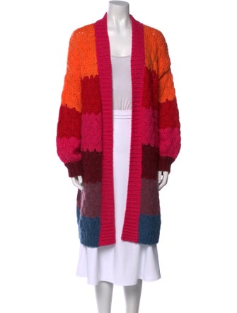 Farm Rio Striped Open Front Sweater