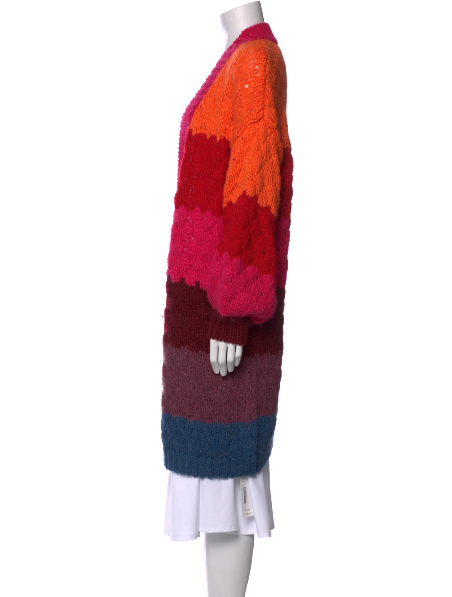 Farm Rio Striped Open Front Sweater