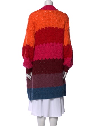 Farm Rio Striped Open Front Sweater