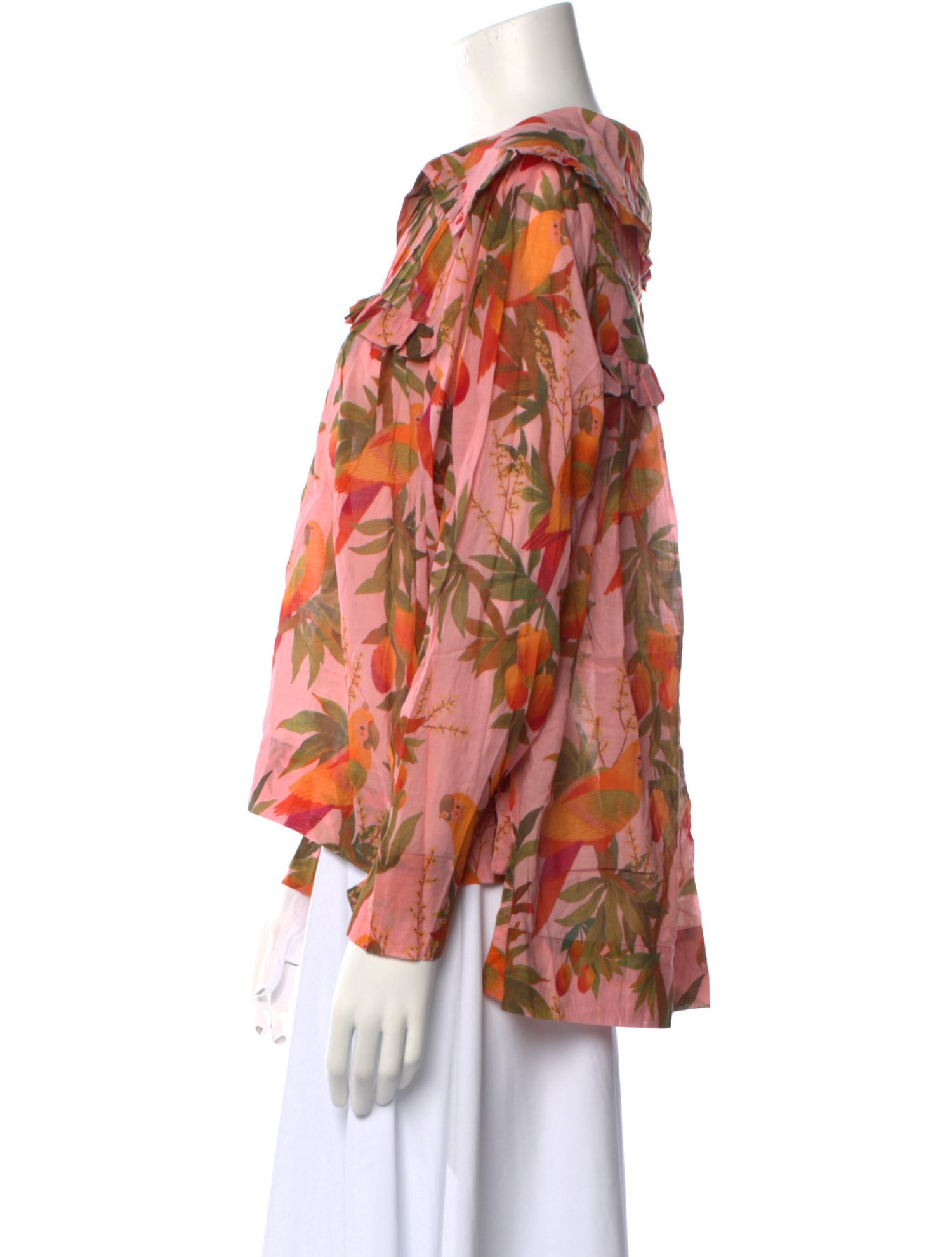 Farm Rio Floral Print V-Neck Blouse