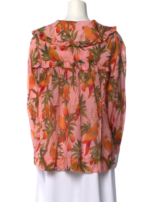 Farm Rio Floral Print V-Neck Blouse