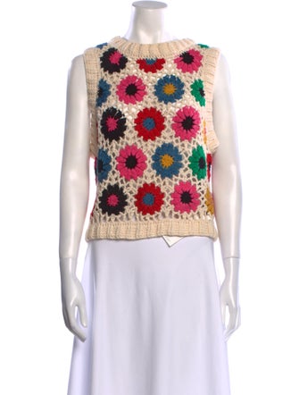 Farm Rio Printed Crew Neck Sweater