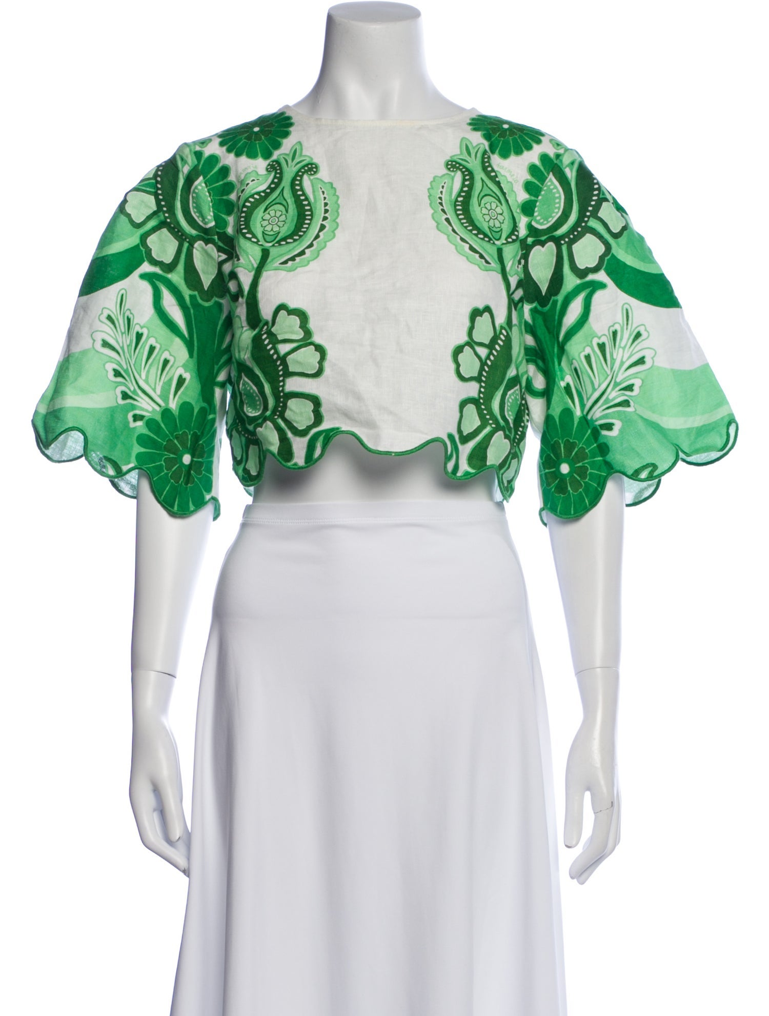 Farm Rio Linen Printed Crop Top