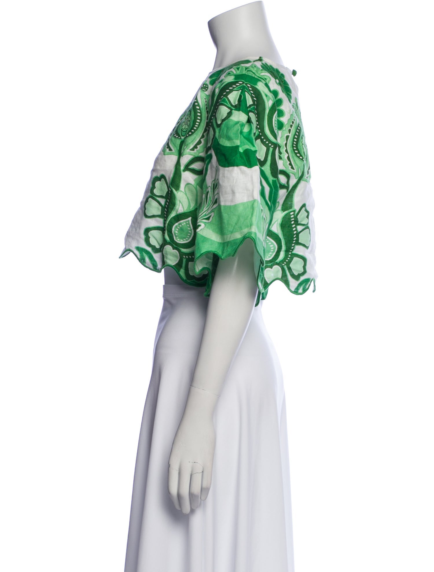 Farm Rio Linen Printed Crop Top