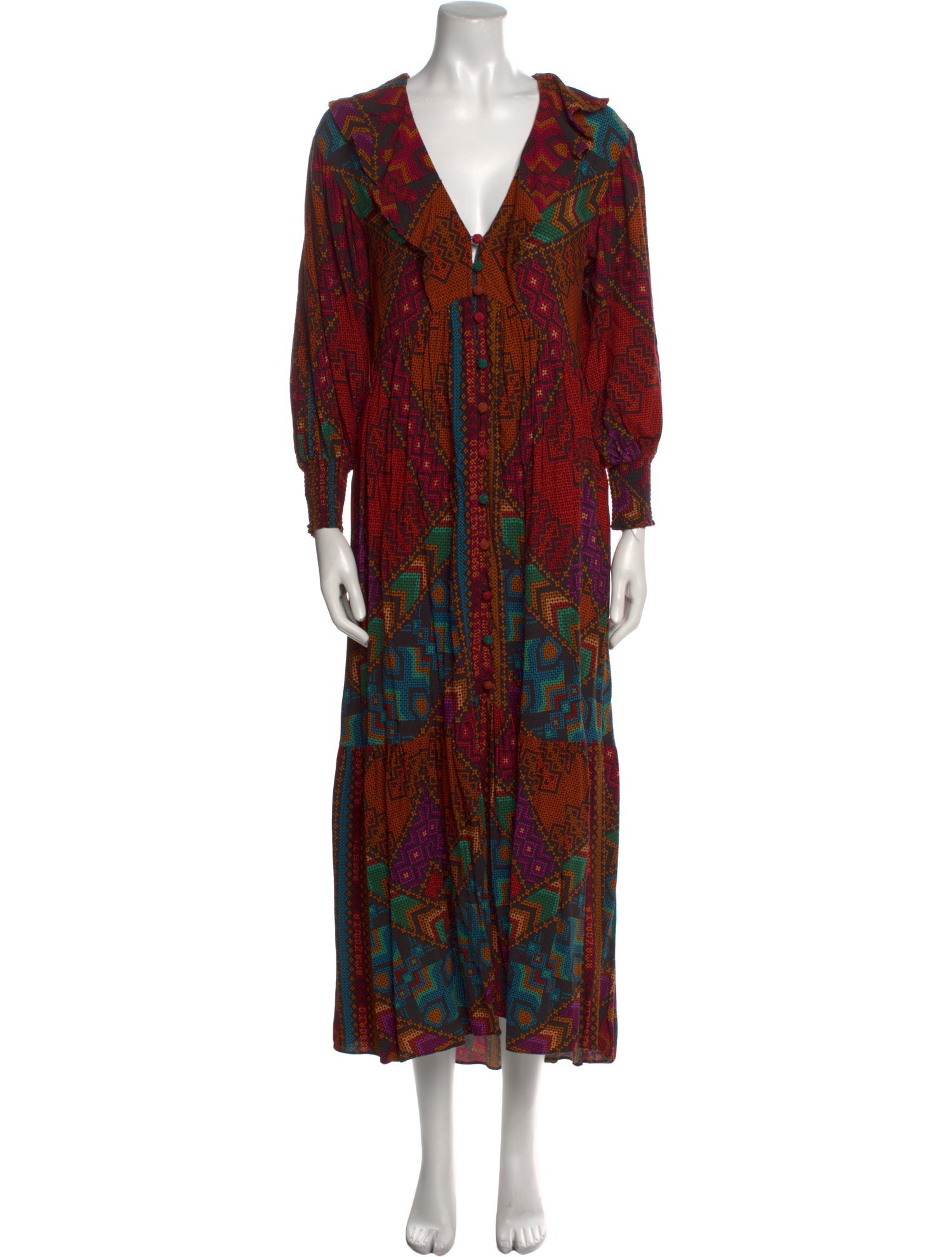 Farm Rio Printed Long Dress