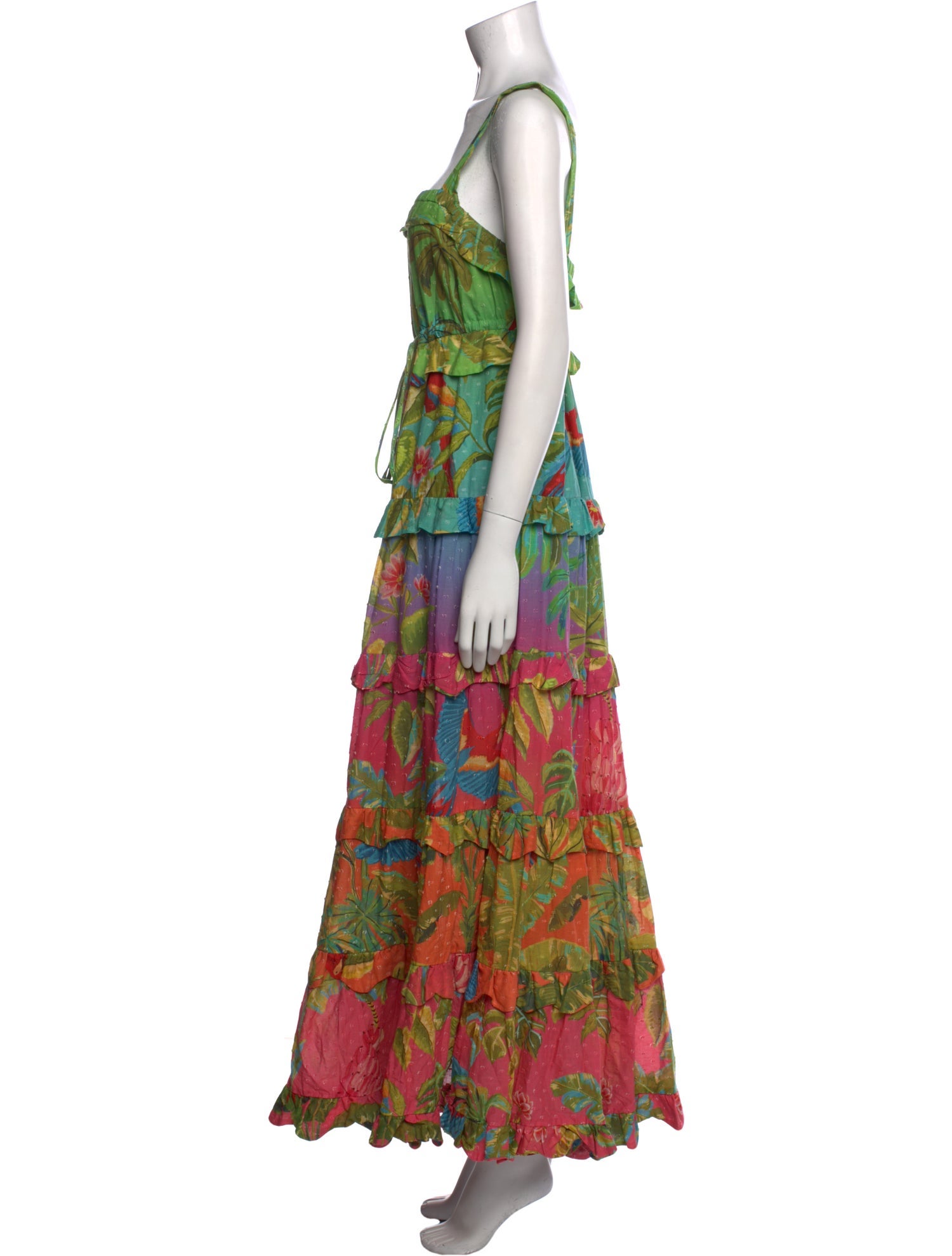 Farm Rio Floral Print Long Dress