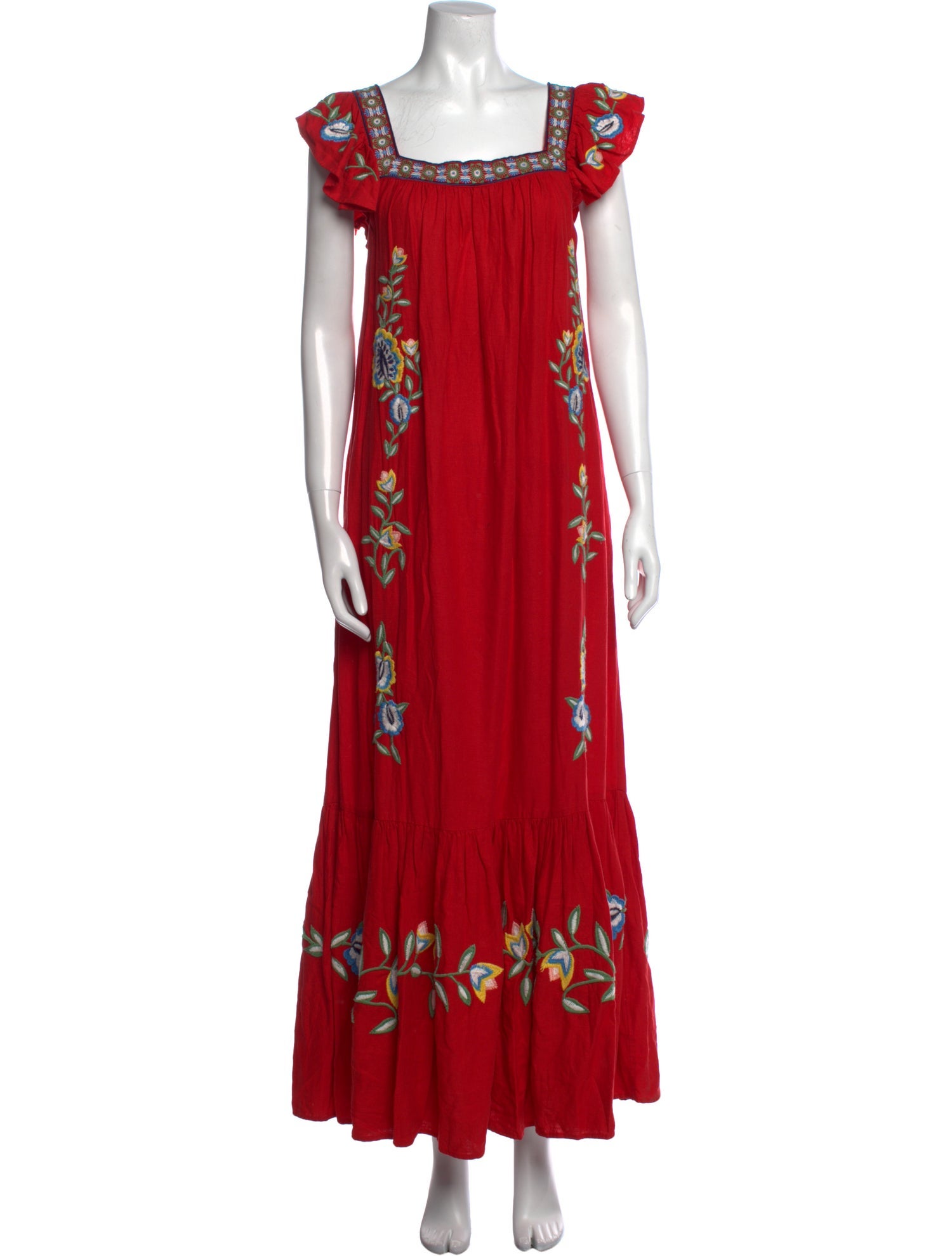 Farm Rio Floral Print Long Dress