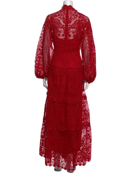 Farm Rio Lace Pattern Long Dress