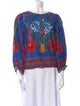 Farm Rio Printed Bateau Neckline Sweatshirt